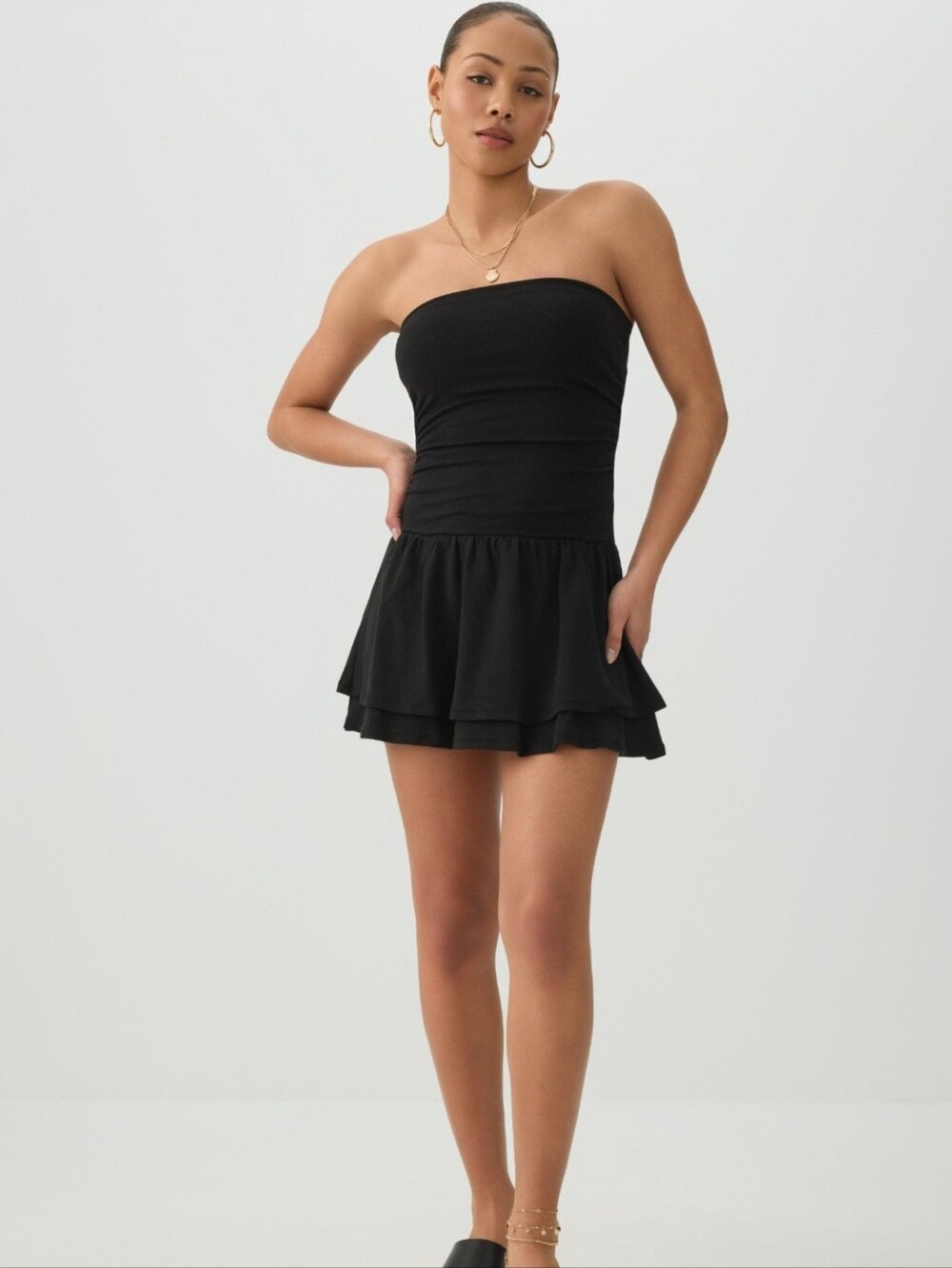 NWOT Y2K Strapless Romper Dress